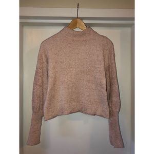 Bershka Chenille Turtleneck Cropped Sweater